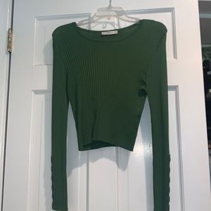Zara green long sleeve top